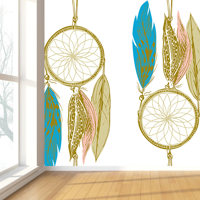 Stain-Proof Dreamcatcher Wall Mural Non-Woven Texture Modern Wall Decor for Girls Room Clearhalo 'Wall Decor' 'Wall Mural' 1619117