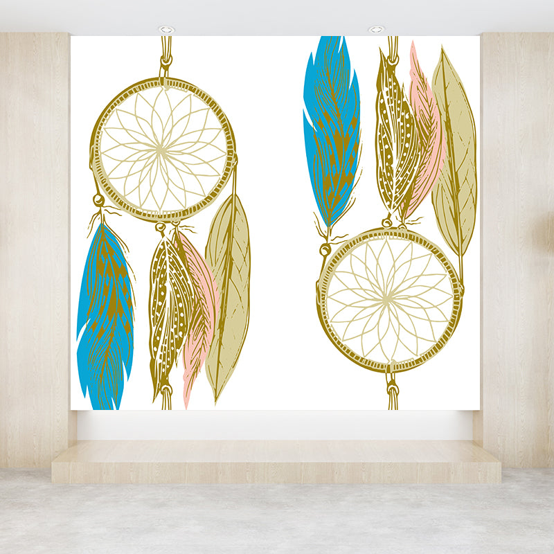 Stain-Proof Dreamcatcher Wall Mural Non-Woven Texture Modern Wall Decor for Girls Room Clearhalo 'Wall Decor' 'Wall Mural' 1619118