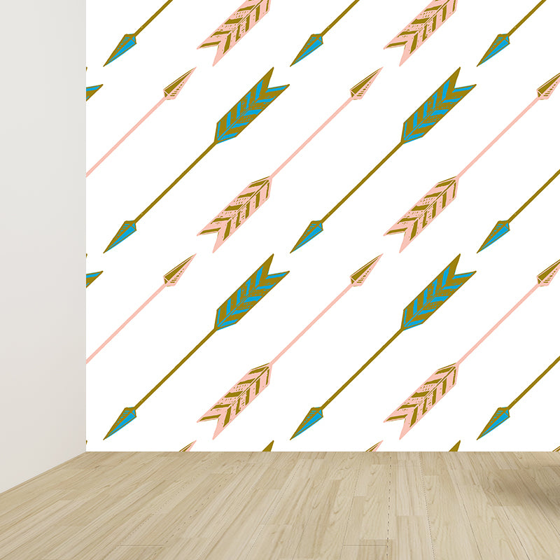 Feather Arrows Wall Mural Modern Decorative Living Room Wall Covering, Personalise Clearhalo 'Wall Decor' 'Wall Mural' 1619128