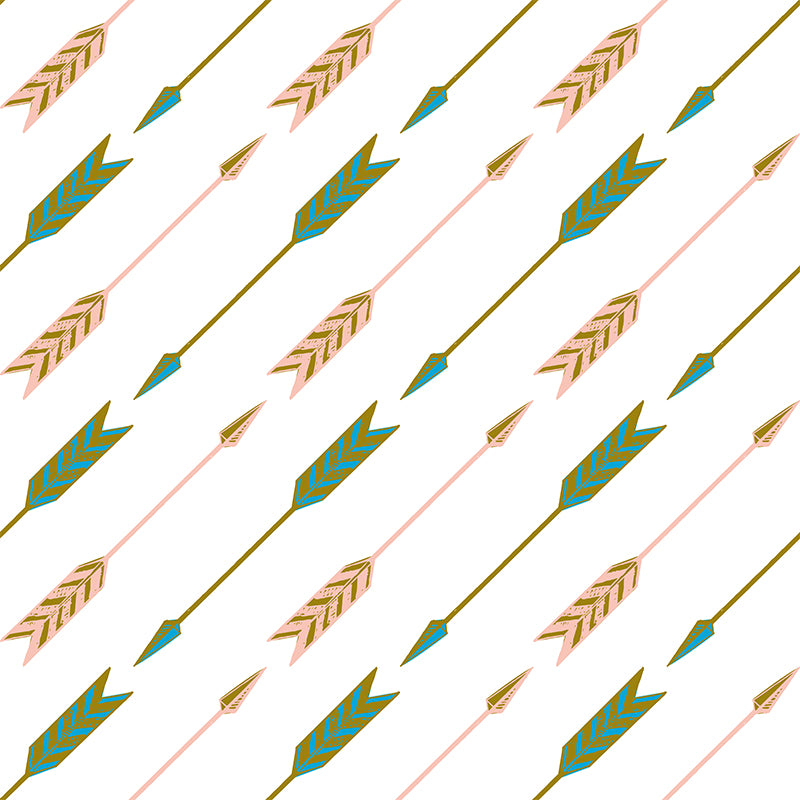 Feather Arrows Wall Mural Modern Decorative Living Room Wall Covering, Personalise Clearhalo 'Wall Decor' 'Wall Mural' 1619129