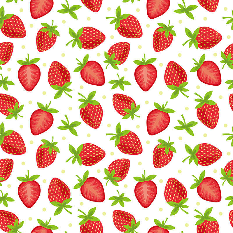 Large Ripe Strawberries Mural Wallpaper Modern Fresh Fruits Wall Covering in Red Clearhalo 'Wall Decor' 'Wall Mural' 1619149