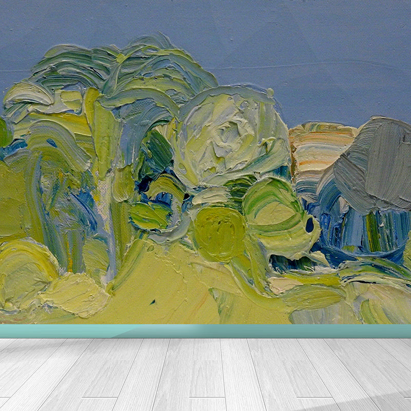 Nature Scene Painting Mural Decal Green Contemporary Art Wall Covering for Living Room Clearhalo 'Wall Decor' 'Wall Mural' 1619173