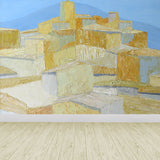 Brown Crowed Houses Wall Mural Stainproof Modern Artistic Living Room Wall Decor Clearhalo 'Wall Decor' 'Wall Mural' 1619203