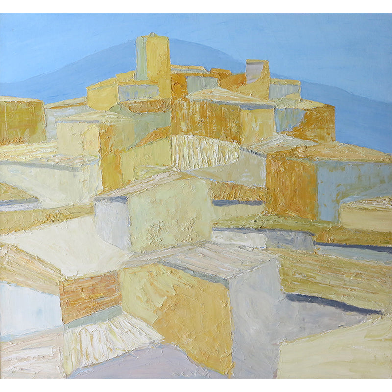 Brown Crowed Houses Wall Mural Stainproof Modern Artistic Living Room Wall Decor Clearhalo 'Wall Decor' 'Wall Mural' 1619204