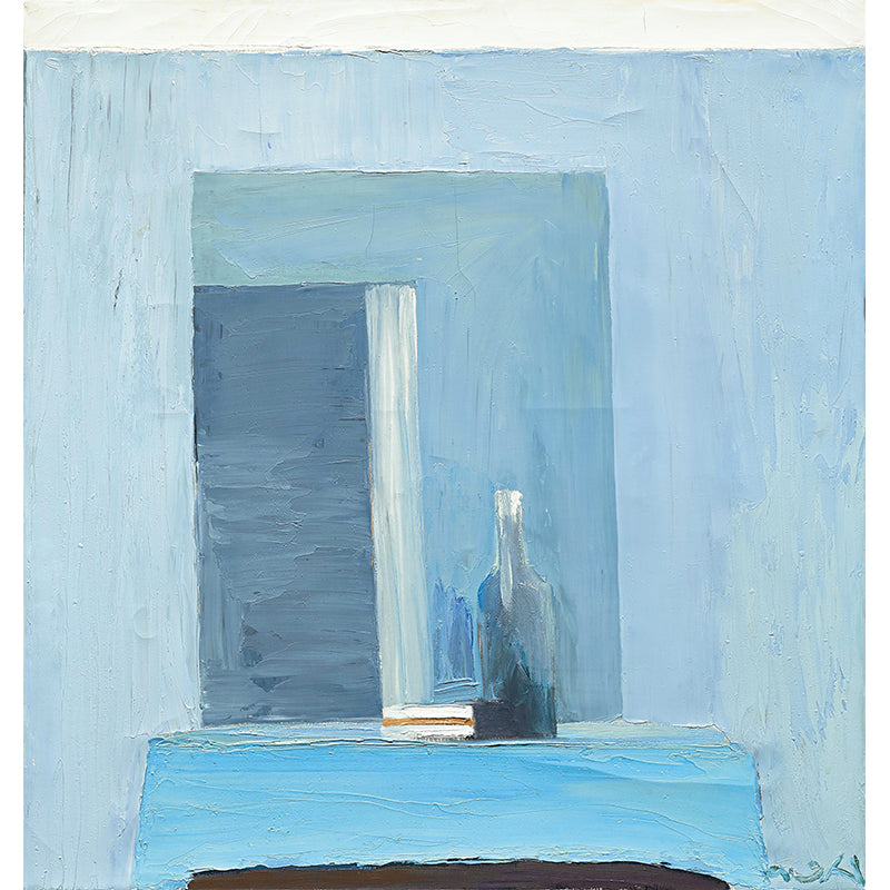 Blue Wine Bottle Mural Decal Painting Contemporary Artistic Stain-Proof Wall Decor for Playroom Clearhalo 'Wall Decor' 'Wall Mural' 1619209