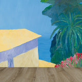 Blue Modern Aesthetics Mural Decal Big Nature Landscape Wall Art for Boys Bedroom Clearhalo 'Wall Decor' 'Wall Mural' 1619218