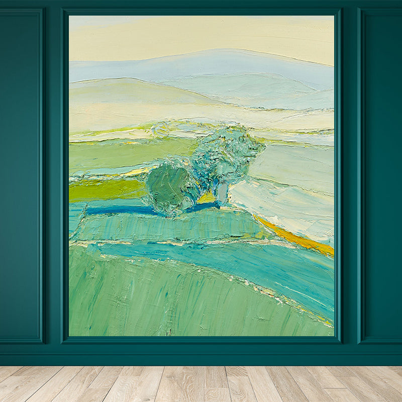 Green Vast Meadow Mural Wallpaper Nature Modern Aesthetics Stainproof Wall Covering Green Clearhalo 'Wall Decor' 'Wall Mural' 1619221