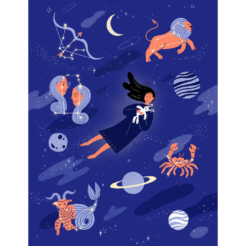 Modern Constellation Mural Non-Woven Stain Resistant Purple Wall Decor for Living Room Clearhalo 'Wall Decor' 'Wall Mural' 1619249