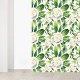 Blossom Pattern Wall Mural Tropical Washable Living Room Wall Covering, Personalize