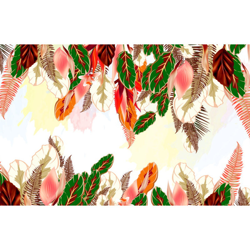 Botanical Wall Mural Tropical Decorative Dining Room Wall Covering, Custom Printed Clearhalo 'Wall Decor' 'Wall Mural' 1619349