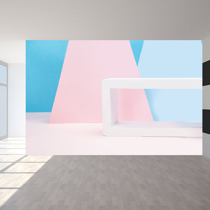 Giant Creative Wall Mural in Pastel Color 3D Computer Graphics Wall Decor, Custom Printed Light Pink Clearhalo 'Wall Decor' 'Wall Mural' 1619396