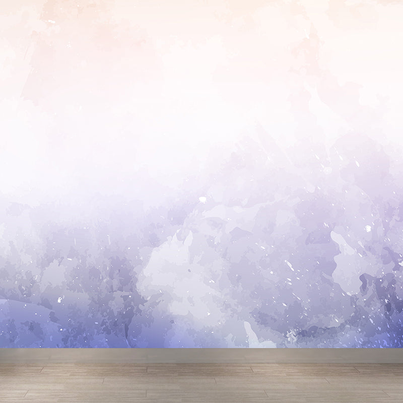 Contemporary Tie Dye Mural Decal Light Color Waterproofing Wall Covering for Bedroom Purple Clearhalo 'Wall Decor' 'Wall Mural' 1619461