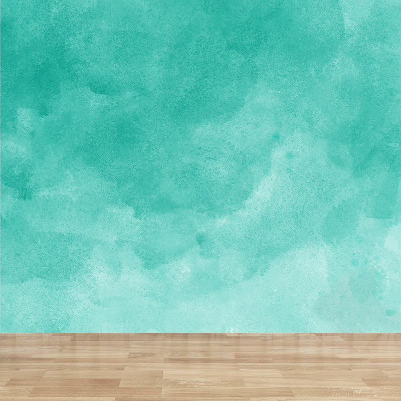 Modern Watercolor Mural Decal for Girls Bedroom Personalised Wall Art in Soft Color Clearhalo 'Wall Decor' 'Wall Mural' 1619468