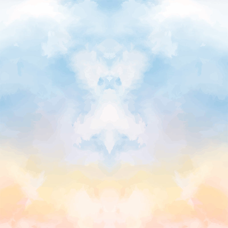 Modern Watercolor Mural Decal for Girls Bedroom Personalised Wall Art in Soft Color Clearhalo 'Wall Decor' 'Wall Mural' 1619474