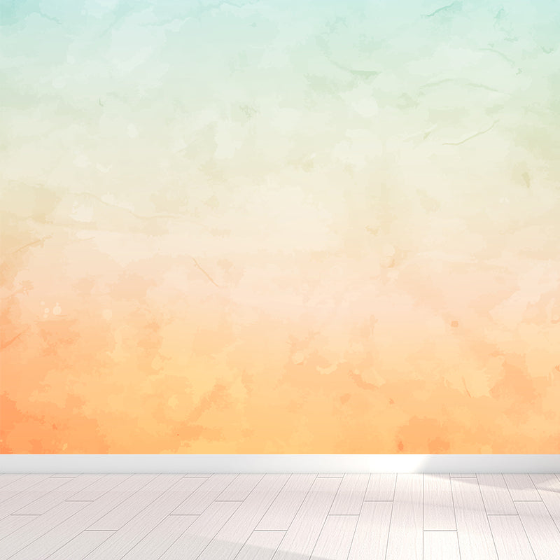 Modern Watercolor Mural Decal for Girls Bedroom Personalised Wall Art in Soft Color Clearhalo 'Wall Decor' 'Wall Mural' 1619482