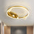 16"/19.5" W Circle Ceiling Fixture Simple Metal LED Restaurant Flush Mount Lighting in Gold, Warm/White Light Gold Clearhalo 'Ceiling Lights' 'Close To Ceiling Lights' 'Close to ceiling' 'Flush mount' Lighting' 1623337