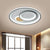 16.5"/20.5" W Acrylic Round Ceiling Lamp Modernist LED Flush Mount Lighting Fixture in Grey, Warm/White Light Grey Clearhalo 'Ceiling Lights' 'Close To Ceiling Lights' 'Close to ceiling' 'Flush mount' Lighting' 1623498