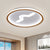 Modern LED 16"/19.5" W Flush Light with Metallic Shade Black/Gold Super Thin Ceiling Light Fixture in Warm/White Light - Gold - Clearhalo - 'Ceiling Lights' - 'Close To Ceiling Lights' - 'Close to ceiling' - 'Flush mount' - Lighting' - 1623516