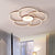 Floral Design Flush Ceiling Light Modern Metal LED Brown Flush Mount Lamp in Warm/White Light for Bedroom