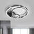 18"/21.5" Wide Rings Semi Flush Contemporary Metallic LED Black Flush Ceiling Light for Bedroom (The customization will be 7 days) Black Clearhalo 'Ceiling Lights' 'Close To Ceiling Lights' 'Close to ceiling' 'Semi-flushmount' Lighting' 1623564