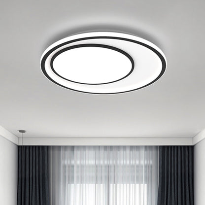 Metal Round Ceiling Flush Mount Nordic LED Flushmount Lighting in Black, 16.5"/20.5" Width (The customization will be 7 days) Black Clearhalo 'Ceiling Lights' 'Close To Ceiling Lights' 'Close to ceiling' 'Flush mount' Lighting' 1623611