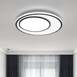 Metal Round Ceiling Flush Mount Nordic LED Flushmount Lighting in Black, 16.5"/20.5" Width (The customization will be 7 days) - Black - Clearhalo - 'Ceiling Lights' - 'Close To Ceiling Lights' - 'Close to ceiling' - 'Flush mount' - Lighting' - 1623611