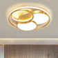 Gold Blossom Flush Light Fixture Modernist LED Metal Flush Mount Lighting, 16.5"/20.5"/24.5" Width (The customization will be 7 days) Clearhalo 'Ceiling Lights' 'Close To Ceiling Lights' 'Close to ceiling' 'Flush mount' Lighting' 1623643