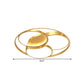 Gold Blossom Flush Light Fixture Modernist LED Metal Flush Mount Lighting, 16.5"/20.5"/24.5" Width (The customization will be 7 days) Clearhalo 'Ceiling Lights' 'Close To Ceiling Lights' 'Close to ceiling' 'Flush mount' Lighting' 1623646