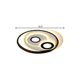 Modernist LED Flush Mount Fixture Black Circular Ceiling Lamp with Metal Shade in Warm/White Light, 16.5"/20.5" W Clearhalo 'Ceiling Lights' 'Close To Ceiling Lights' 'Close to ceiling' 'Flush mount' Lighting' 1623671
