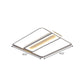 Rectangle and Square Plastic Flush Ceiling Light Nordic 16"/19.5" W LED White Flushmount Lighting, Warm/White Light Clearhalo 'Ceiling Lights' 'Close To Ceiling Lights' 'Close to ceiling' 'Flush mount' Lighting' 1623770