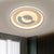 16"/19.5" W Round Acrylic Ceiling Lamp Minimalist LED Black/White Flush Mount Lighting in Warm/White Light for Bedroom White Clearhalo 'Ceiling Lights' 'Close To Ceiling Lights' 'Close to ceiling' 'Flush mount' Lighting' 1623819