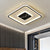 LED Bedroom Flush Mount Lighting Minimalism Black Ceiling Flush with Squared Acrylic Shade in Warm/White/3 Color Light - Black - Clearhalo - 'Ceiling Lights' - 'Close To Ceiling Lights' - 'Close to ceiling' - 'Flush mount' - Lighting' - 1623828