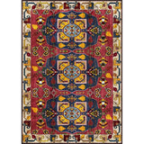 Red Vintage Rug Polyester Tribal Pattern Rug Washable Non-Slip Backing Area Rug for Living Room Clearhalo 'Area Rug' 'Rugs' 'Southwestern' Rug' 1623851