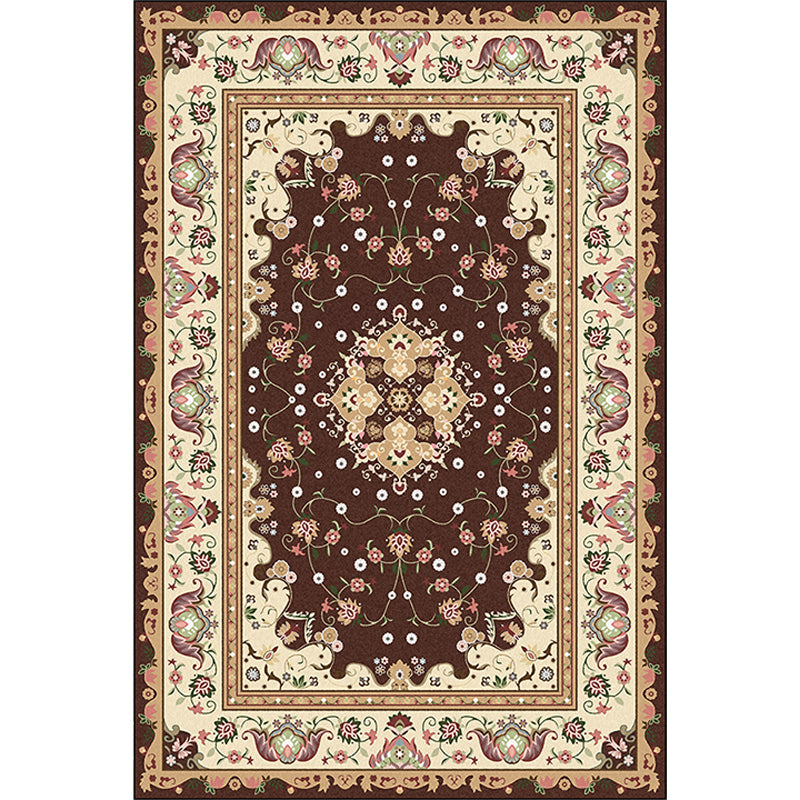 Multicolor Bedroom Rug Moroccan Medallion Flower Pattern Area Rug Polyester Pet Friendly Carpet Clearhalo 'Area Rug' 'Moroccan' 'Rugs' Rug' 1623945