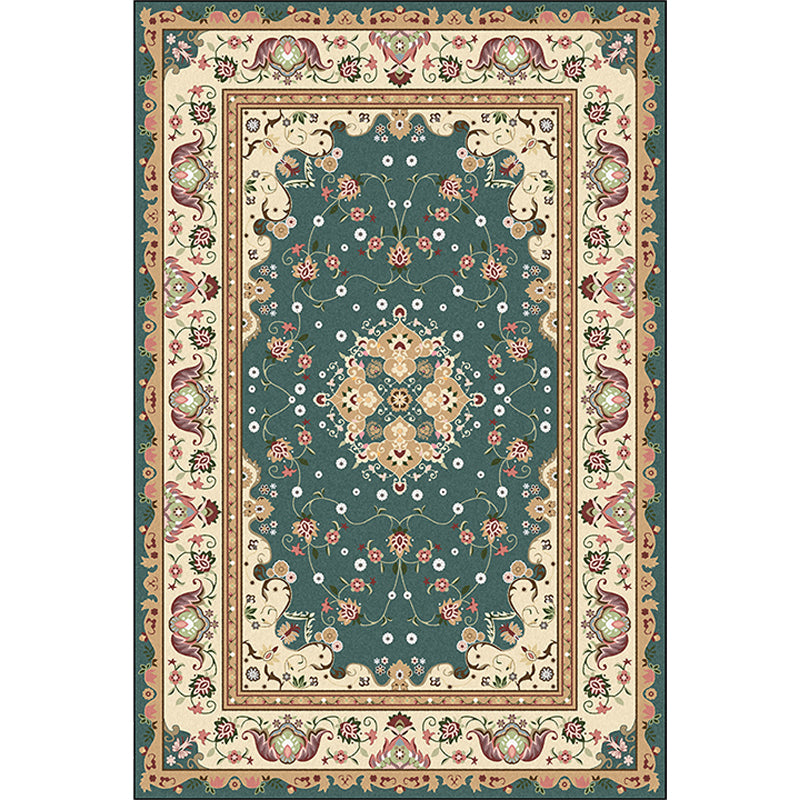 Multicolor Bedroom Rug Moroccan Medallion Flower Pattern Area Rug Polyester Pet Friendly Carpet Clearhalo 'Area Rug' 'Moroccan' 'Rugs' Rug' 1623959