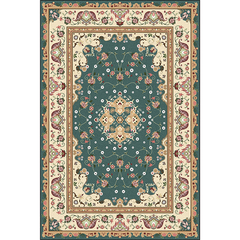 Multicolor Bedroom Rug Moroccan Medallion Flower Pattern Area Rug Polyester Pet Friendly Carpet Clearhalo 'Area Rug' 'Moroccan' 'Rugs' Rug' 1623959
