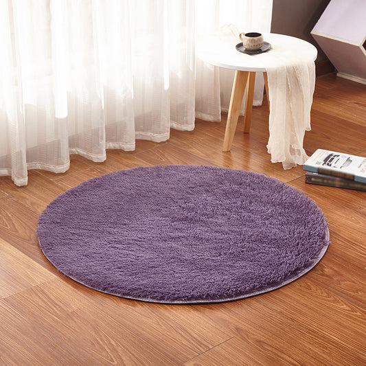 Modern Solid Color Rug Green and Black Sherpa Rug Machine Washable Non-Slip Area Rug for Bedroom Purple Clearhalo 'Area Rug' 'Casual' 'Rugs' Rug' 1624141