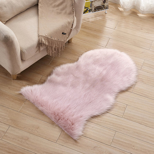White and Pink Modern Rug Shag Solid Color Rug Washable Carpet for Living Room Pink Clearhalo 'Area Rug' 'Casual' 'Rugs' Rug' 1624174