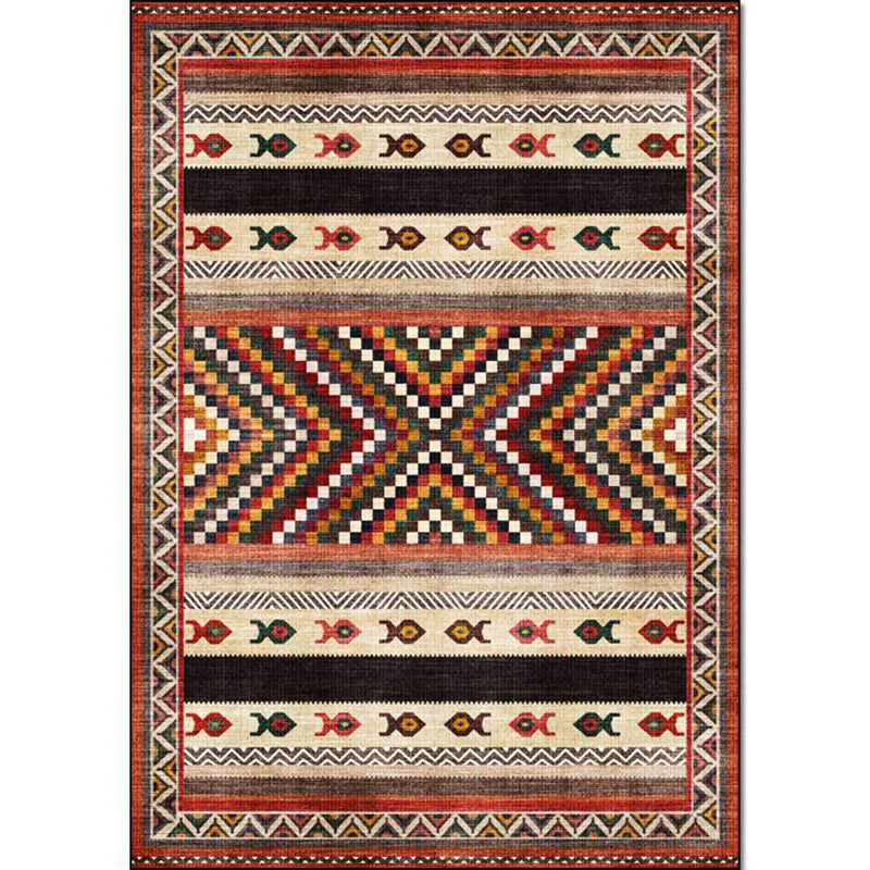 Vintage Tribal Print Rug Red Americana Rug Polyester Machine Washable Anti-Slip Backing Carpet for Bedroom Clearhalo 'Area Rug' 'Rugs' 'Southwestern' Rug' 1624220