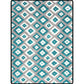 Blue and Grey Bedroom Rug Novelty Geometric Diamond Pattern Area Rug Polyester Pet Friendly Carpet Clearhalo 'Area Rug' 'Rug' 1624236