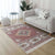 White and Red Southwestern Rug Linen Tribal Geometric Pattern Rug Washable Fringe Carpet for Living Room Red Clearhalo 'Area Rug' 'Rugs' 'Southwestern' Rug' 1624295