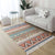 Americana Tribal Pattern Rug Black and White Linen Rug Machine Washable Fringe Area Rug for Bedroom Yellow-Red Clearhalo 'Area Rug' 'Rugs' 'Southwestern' Rug' 1624491