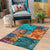 Traditional Tribal Pattern Rug Blue and Orange Southwestern Rug Polyester Machine Washable Anti-Slip Backing Carpet for Bedroom Blue Clearhalo 'Area Rug' 'Rugs' 'Southwestern' Rug' 1624496