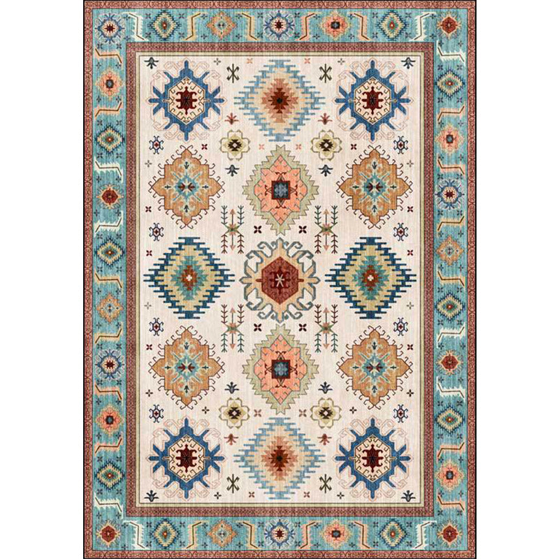 Vintage Tribal Print Rug Light Blue Americana Rug Polyester Machine Washable Anti-Slip Backing Carpet for Bedroom Clearhalo 'Area Rug' 'Rugs' 'Southwestern' Rug' 1624506