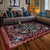 Moroccan Living Room Rug in Red and Blue Medallion Motif Flower Print Rug Polyester Non-Slip Area Rug Red Clearhalo 'Area Rug' 'Moroccan' 'Rugs' Rug' 1624576