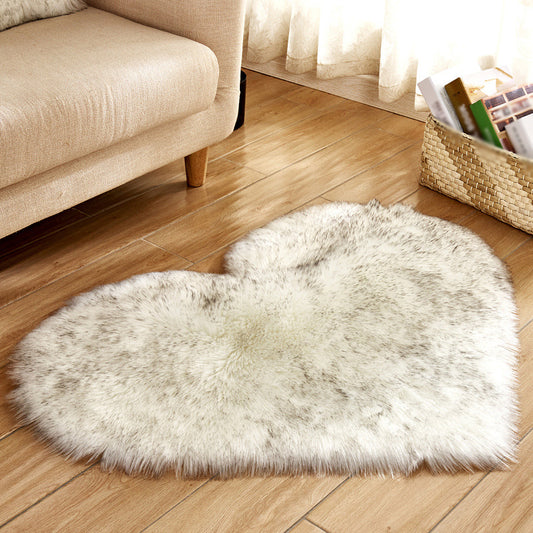 Modern Plain Rug Black and Grey Shag Rug Machine Washable Non-Slip Area Rug for Bedroom Beige