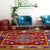 Southwestern Tribal Pattern Rug Red Polyester Rug Machine Washable Non-Slip Backing Area Rug for Living Room Red Clearhalo 'Area Rug' 'Rugs' 'Southwestern' Rug' 1624677