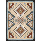 Beige Vintage Rug Polyester Tribal Pattern Rug Washable Non-Slip Backing Area Rug for Living Room Clearhalo 'Area Rug' 'Rugs' 'Southwestern' Rug' 1624687
