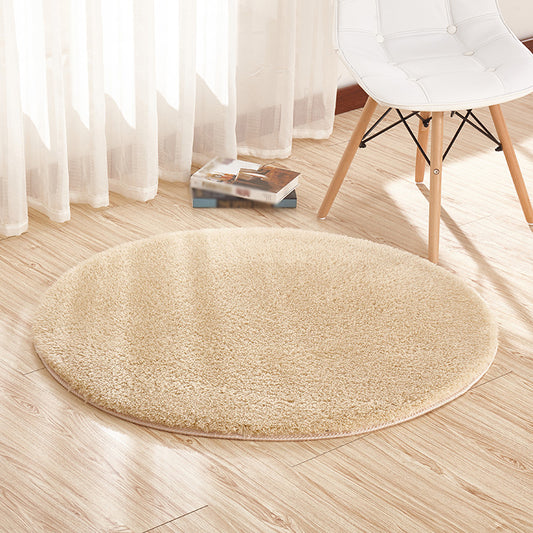 Novelty Solid Color Rug Grey and White Sherpa Rug Machine Washable Non-Slip Area Rug for Bedroom Camel Clearhalo 'Area Rug' 'Casual' 'Rugs' Rug' 1624733