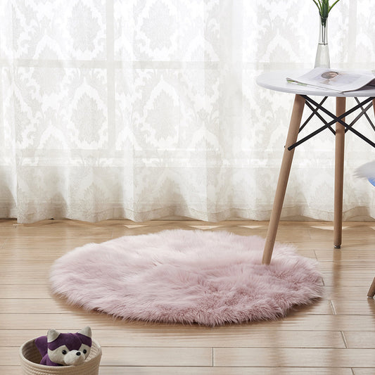 Unique Plain Rug Pink and Grey Nordic Rug Shag Washable Anti-Slip Backing Area Rug for Living Room Pink Clearhalo 'Area Rug' 'Casual' 'Rugs' Rug' 1624779